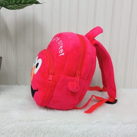 Tas Ransel Elmo Merah Boba Anak Paud Sesame Street/Tas Karakter/Kado Tas Anak