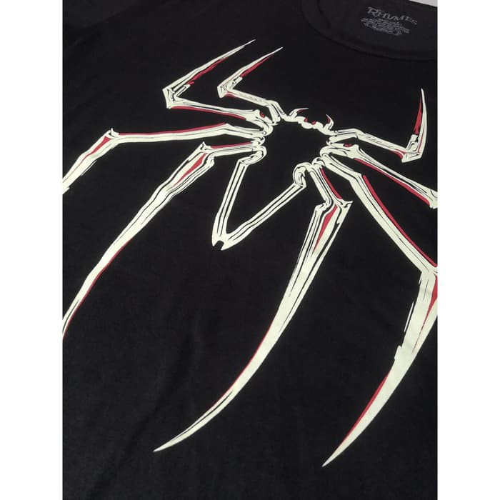 Kaos Pria Spiderman Logo Glow in the dark Baju Atasan Tshirt Superhero Rhymes Big Size Jumbo XXXL