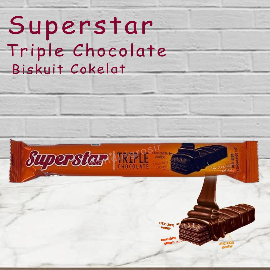 SUPERSTAR *BISKUIT * TRIPLE CHOCOLATE * 18g * 1 box