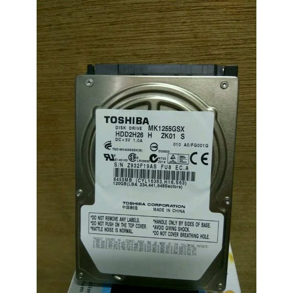 Terbaru   HDD/hardisk toshiba 120 gb sata 2,5"/ps2/ps3/laptop   Murah