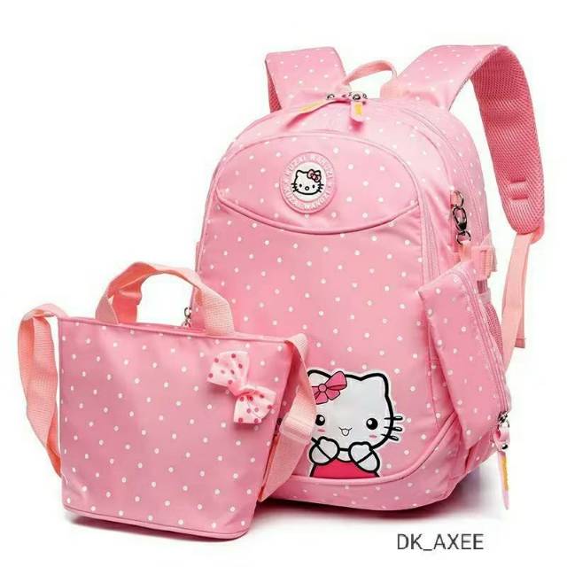 NIQABIS TAS RANSEL ANAK PEREMPUAN HELLO KITTY SET 3IN1 TAS SEKOLAH ANAK PG PAUD TK SD CEWEK MURAH