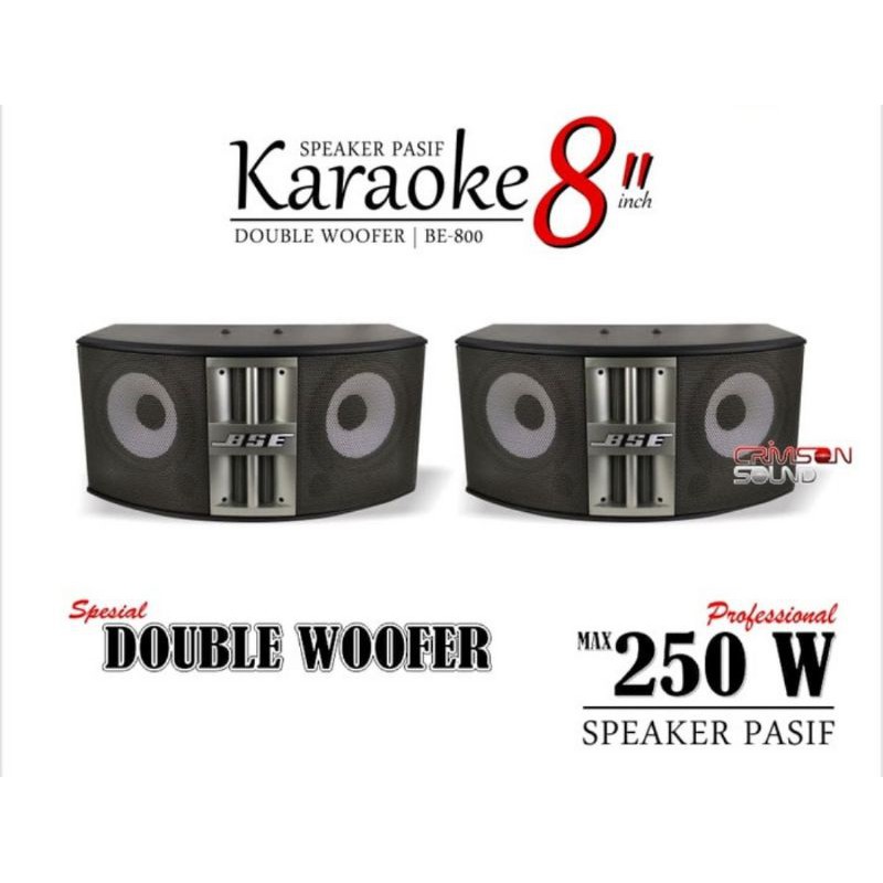 Speaker Karaoke BSE Be800 Double Woofer 8&quot;