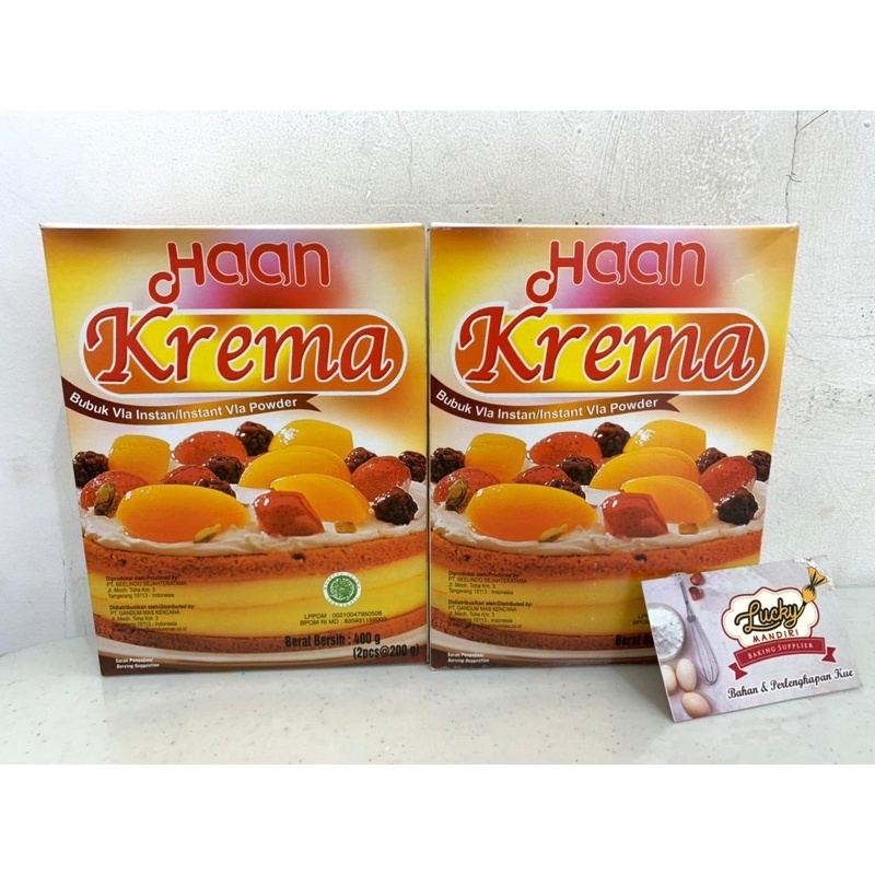 

Haan Krema 400gr / Vla Instant Bubuk