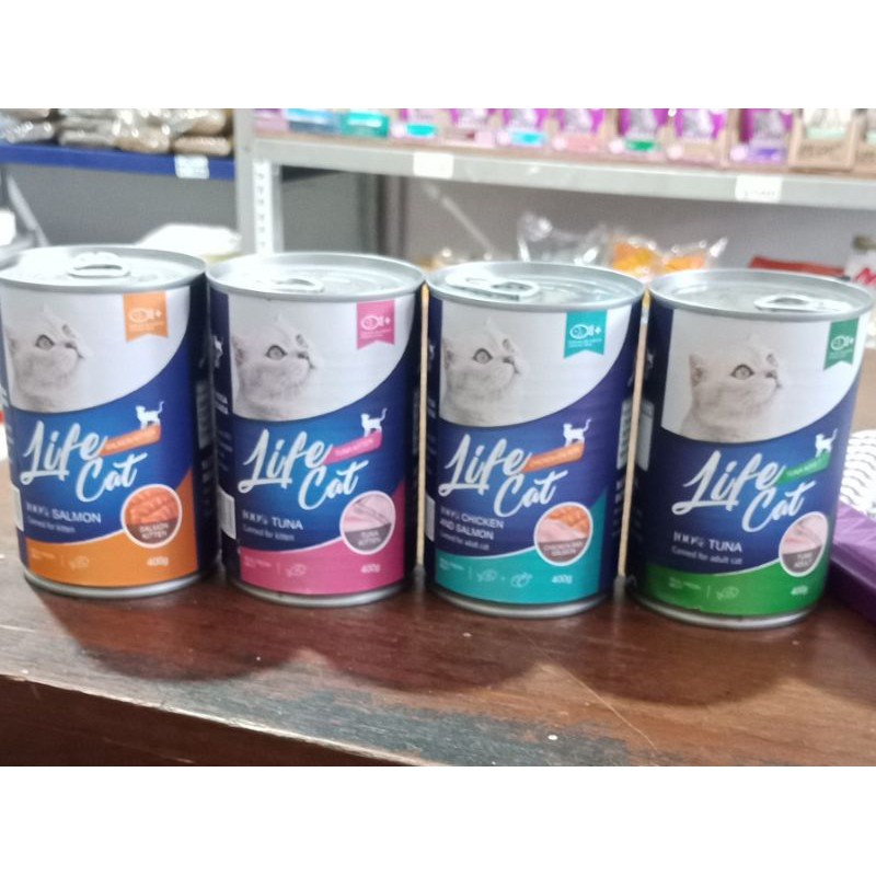 Life Cat Kaleng all variants 400gr |kitten/adult tuna salmon chicken salmon | lifecat