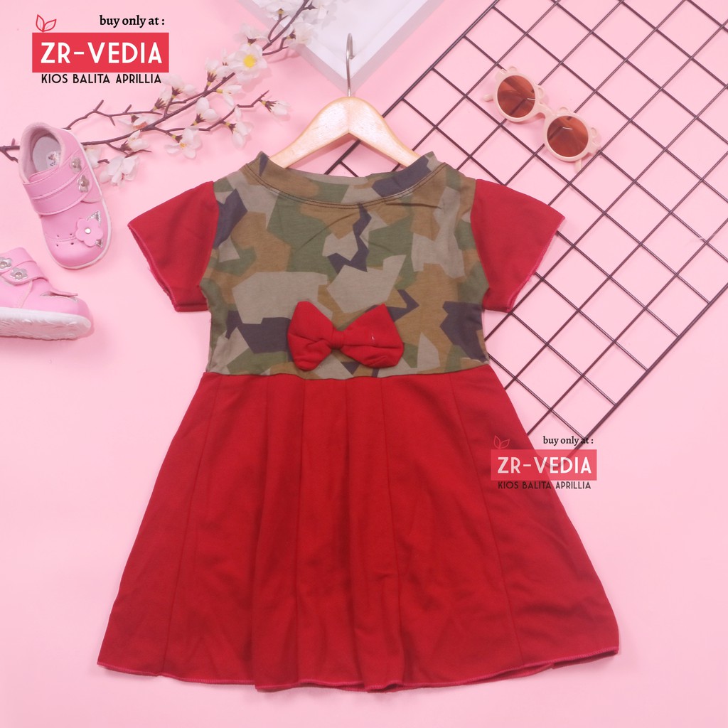 Dress Zaskia Uk 1-2 tahun / Dress Balita Anak Perempuan Cewek Dres Lengan Murah Casual Lucu Motif