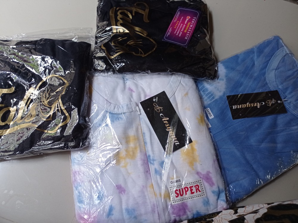 Ready Stock Siap Kirim - Gamis Syahrini || Gamis Motif Batik Ukuran Ld 110 Bahan Kaos Berkualitas