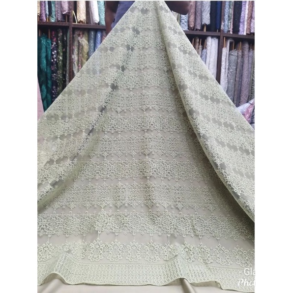 Kain tile Bordir Mutiara Payet,Brokat tulle bordir gliter,bahan Kebaya Modern,tulle payet,Tile bruka
