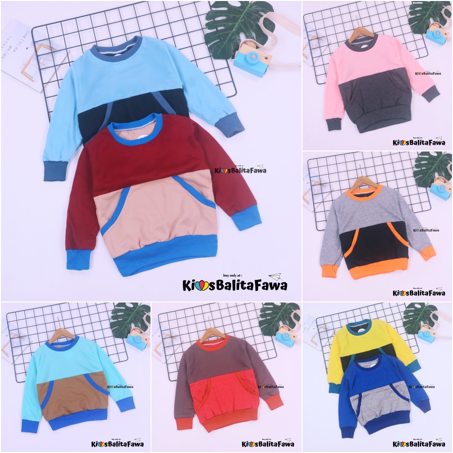 [UNIVERSAL] Sweater Joe uk 1-4 Tahun /  Baju Anak Perempuan Laki Polos Model Switer Tebal Outwear