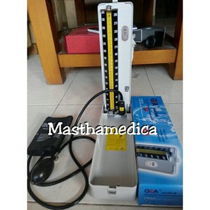 Tensi Tensimeter Sphygmomanometer Air Raksa Hg Meja Duduk GEA Silver