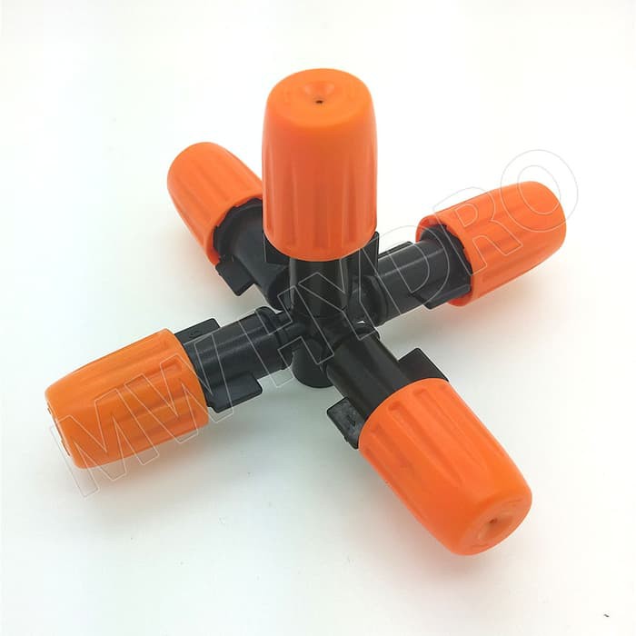 Fogger Head / Mist Nozzle for Misting / Pengkabutan - 5 Way - Orange