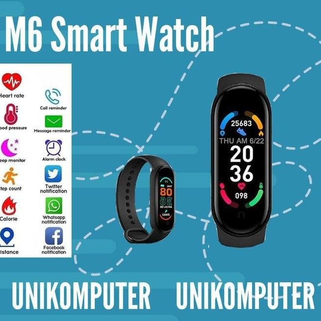 Smartwatch M6 Smart Bracelet M6 Smartband M6 Jam Kesehatan Gelang (New Release)