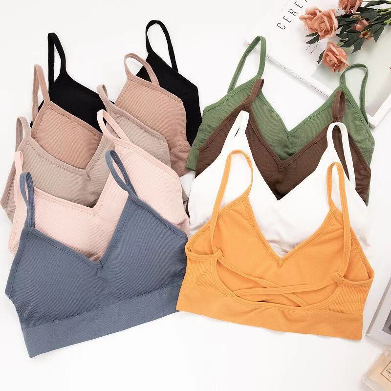 Bra Wanita Tanpa Kawat Bahan Halus Pakaian Dalam bralette Push Up Elastis Sexy dengan Busa