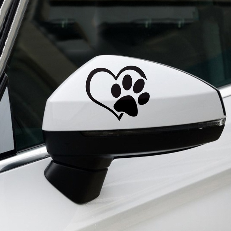 [1 Pcs Cat paw footprint Car Stickers] [Automobile Fuel Gauge Self-Adhesive Vinyl Stickers]