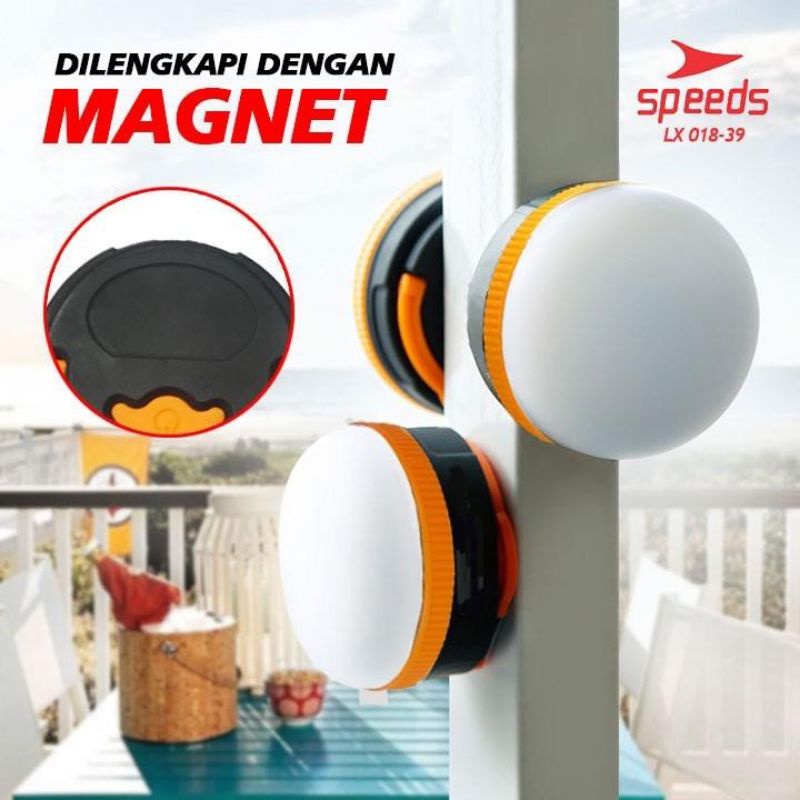 Lampu tenda MAGNETIC lampu EMERGENCY model bakpao BATERAI AAA