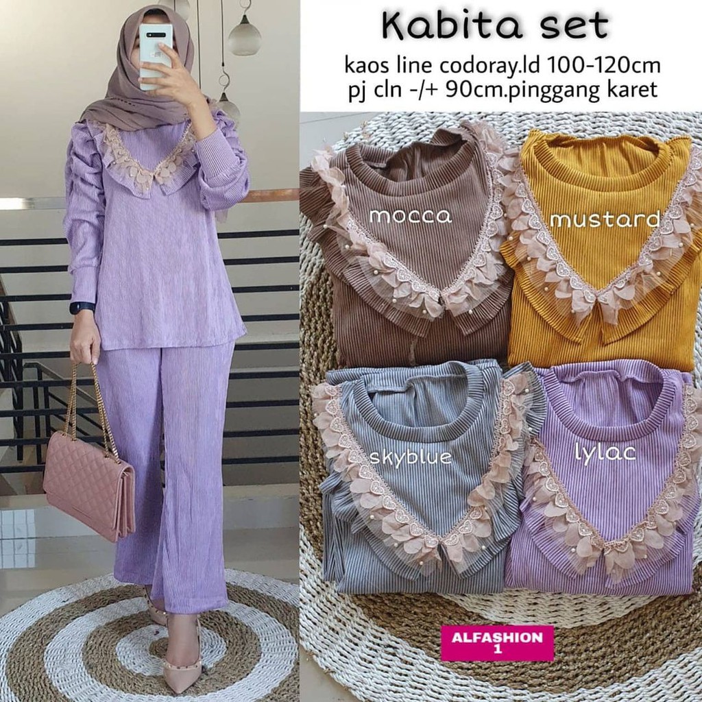 Setelan Celana Wanita Premium Kabita ARKINA SET/ARLEN SET by Fashion Baju Ori Solo