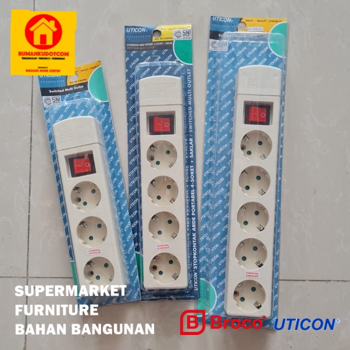 STOP KONTAK SAKLAR LUBANG 4 - COLOKAN LISTRIK - ST SERIES UTICON