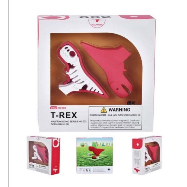 halftoys magnetic dino mainan magnet dinosaurus