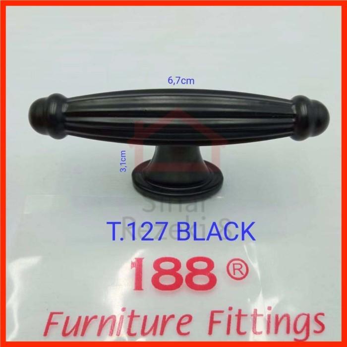 Tarikan 127-96 BLACK Knob Hitam Gagang Handle Laci Pintu Lemari Klasik Kualitas Terjamin