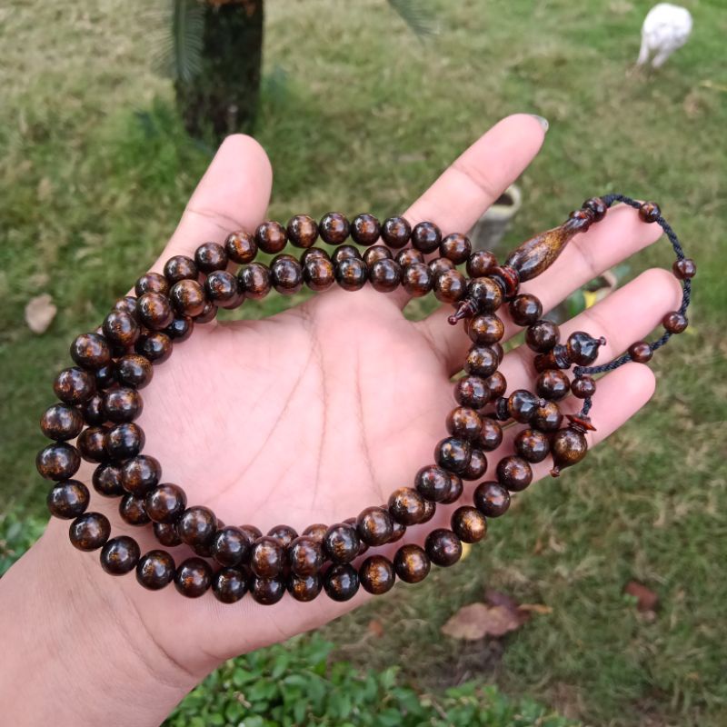 Tasbih Akar Bahar Tali Arus Serat Emas Dan Tembus Cahaya Alami ORIGINAL