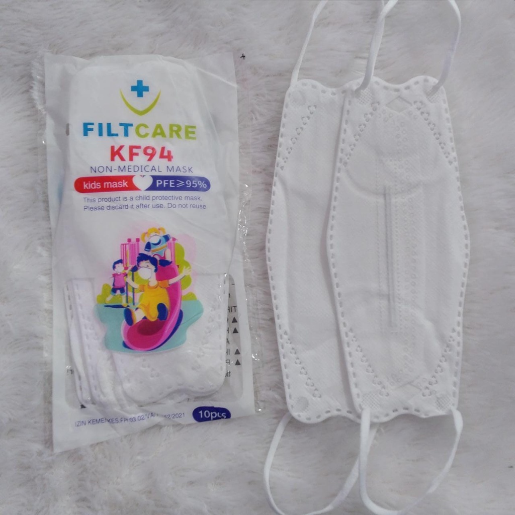 KF94 Kids / Anak FILTCARE Warna Putih Isi 10