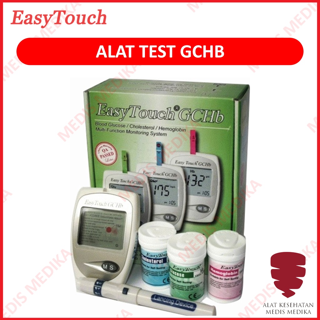 Alat Easy Touch GCHb Easytouch Glukosa Cholestrol Hemoglobin GHC GCH Multi Function 3in1 3 in 1