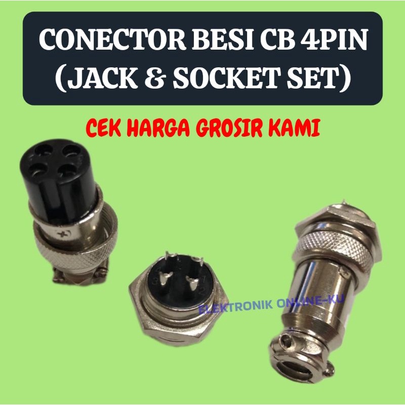 CONECTOR BESI CB 4PIN (JACK &amp; SOCKET SET)