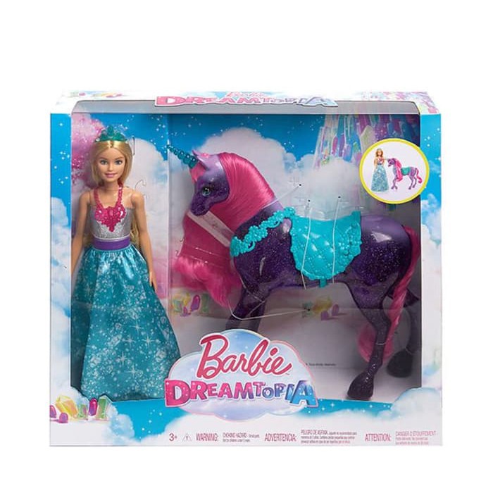 barbie princess doll and regal unicorn