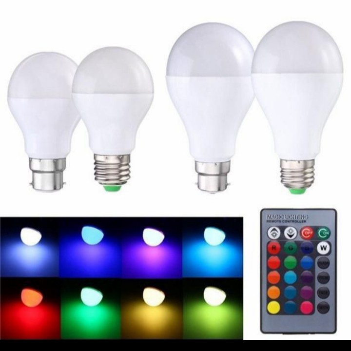 (COD) Bola Lampu Led 16 Warna warni + Remote Control RGB 3 watt