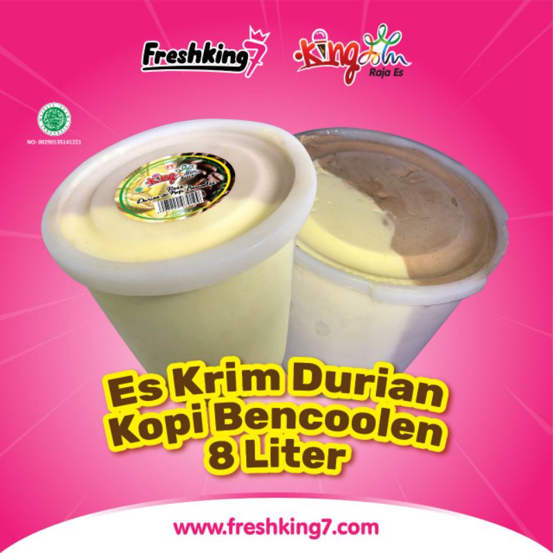 

Es Krim Durian Kopi Bencolen 8 liter - Freshking7 Ice Cream