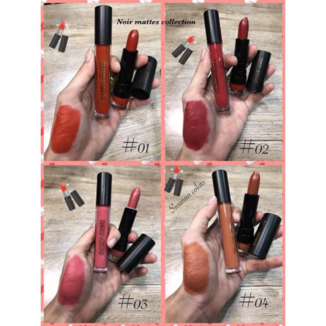 SIVANNA COLORS Noir Mattes Collection Lip Stick &amp; Lip Matte  #HF393 Thailand / Lipstick Matte
