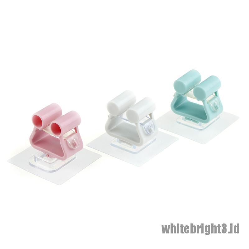 ❤White3 Warna Putih❤ 1pc Holder Sapu / Payung / Pel Model Tempel Dinding