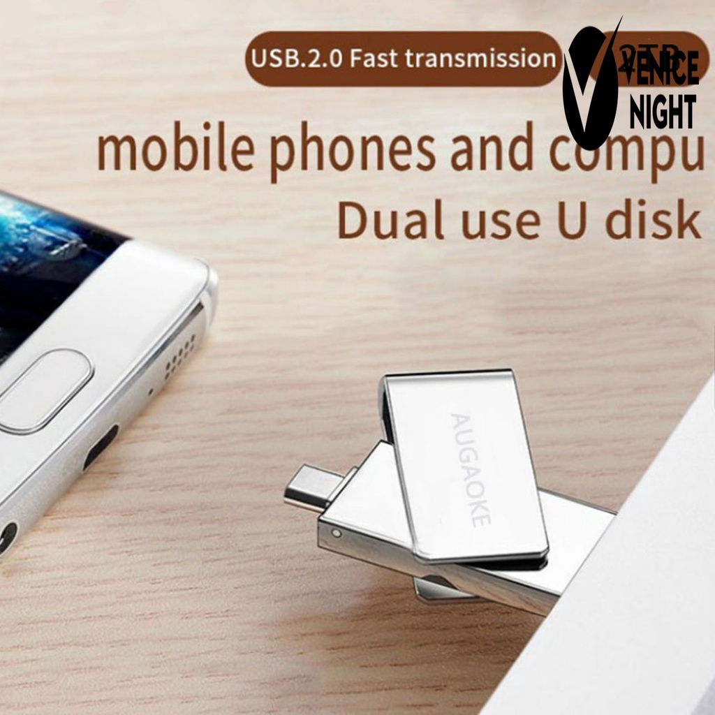 (SF) Augaoke 256 / 512GB / 1TB / 2TB Flashdisk USB 3.0 OTG High Speed Anti Air Bahan Metal Untuk Komputer