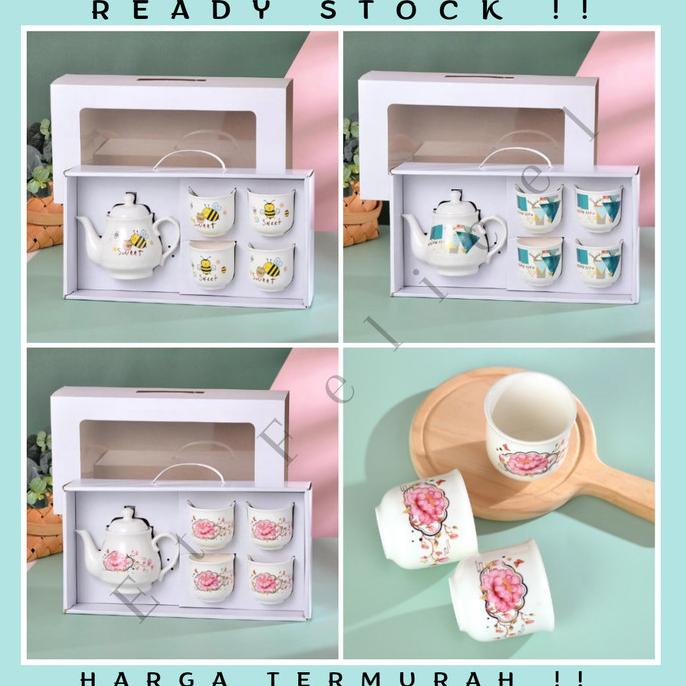 Ceramic Tea Set / Teko Cangkir Keramik Porcelain Peralatan Minum Teh