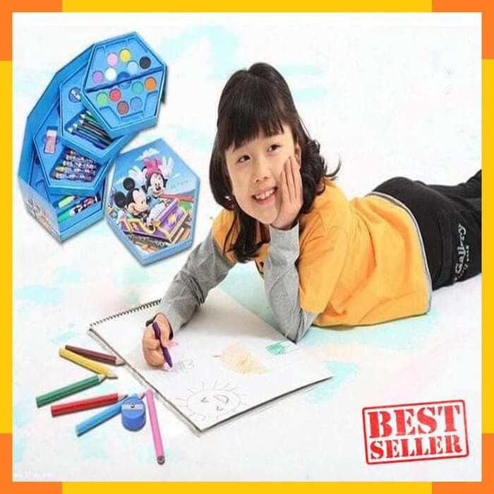 

me181 Crayon - 4 in 1 CRAYON STATIONARY SET 46 PC ALAT MENGGAMBAR