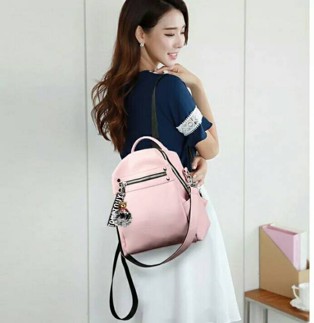 COD√ Multifungsi Selempang Tas Ransel Wanita Backpack Punggung LOKAL FASHION CANTIK sling bag 699