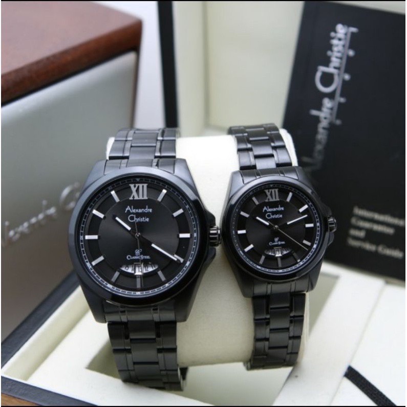 JAM TANGAN COUPLE ALEXANDRE CHRISTIE AC 8659 SEPASANG ORIGINAL GARANSI RESMI 1 TAHUN