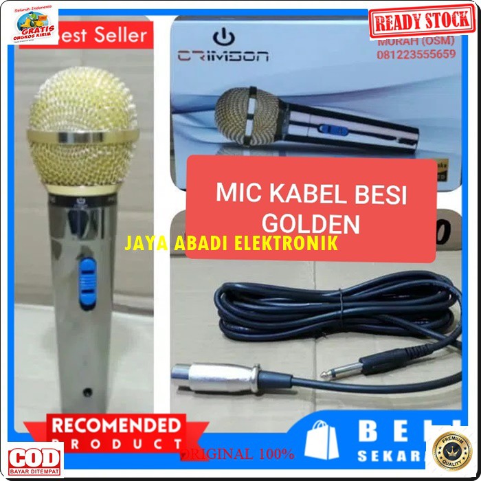 G116 ORIGINAL CRIMSON mic kabel dynamic Microphone cable mik karaoke mikrophone profesional pro musik music audio sound sistem system vokal vocal panggung dj studio G116  BISA DIGUNAKAN KE SEGALA ALAT AUDIO  Bahan besi  DYNAMIC MICROPHONE  Tidak pakai bat