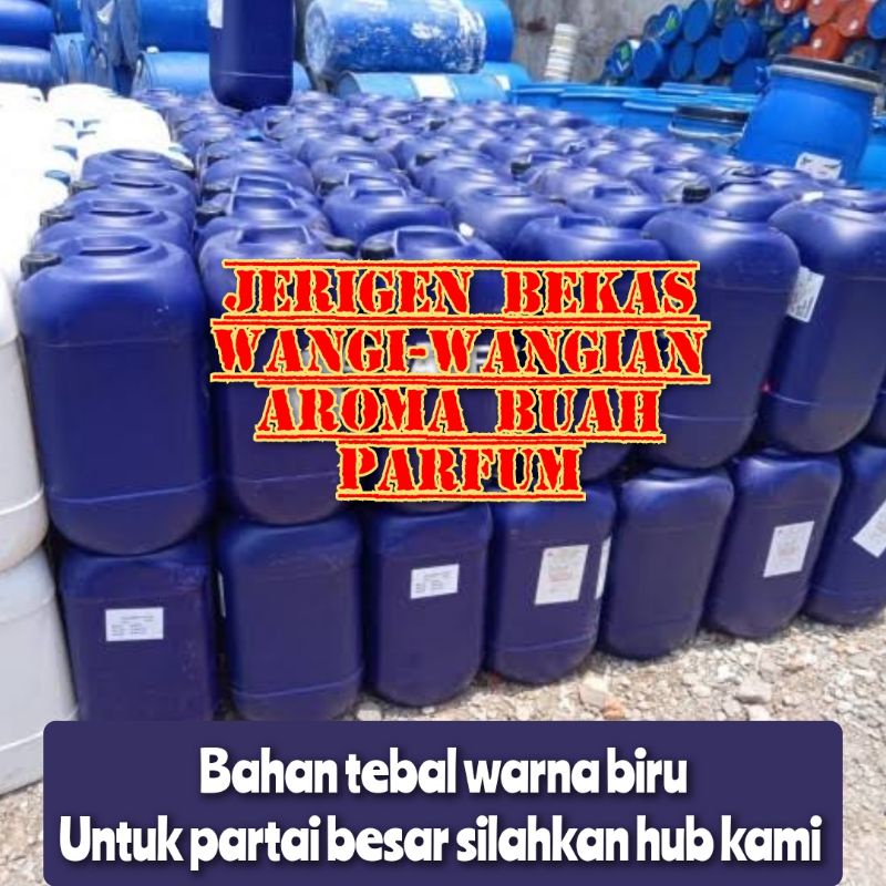 Jerigen bekas 25 liter / 30liter biru bahan tebal.