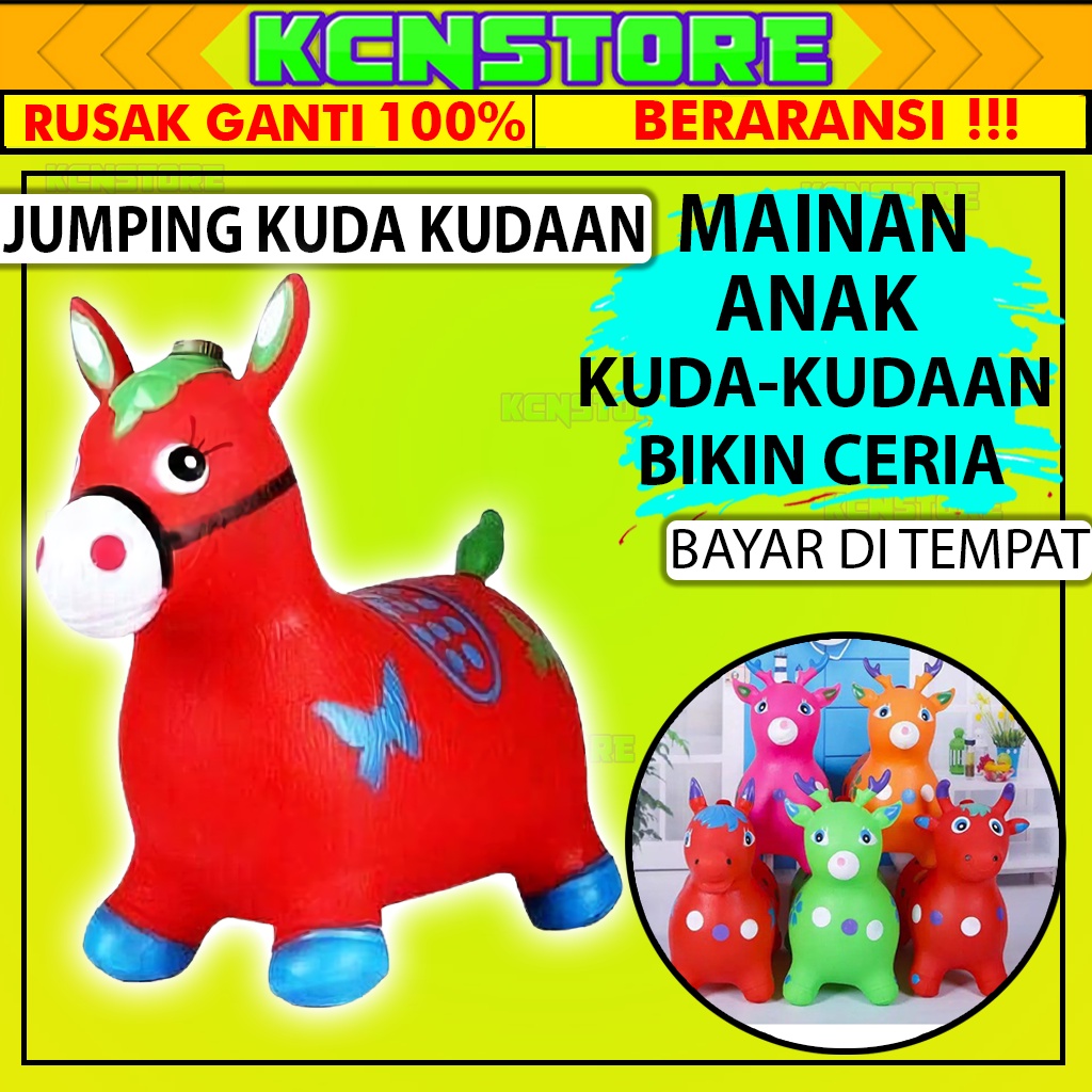 mainan kuda kudaan karet anak mainan permainan kuda kudaan kuda2an karet animal jumping musik lampu 