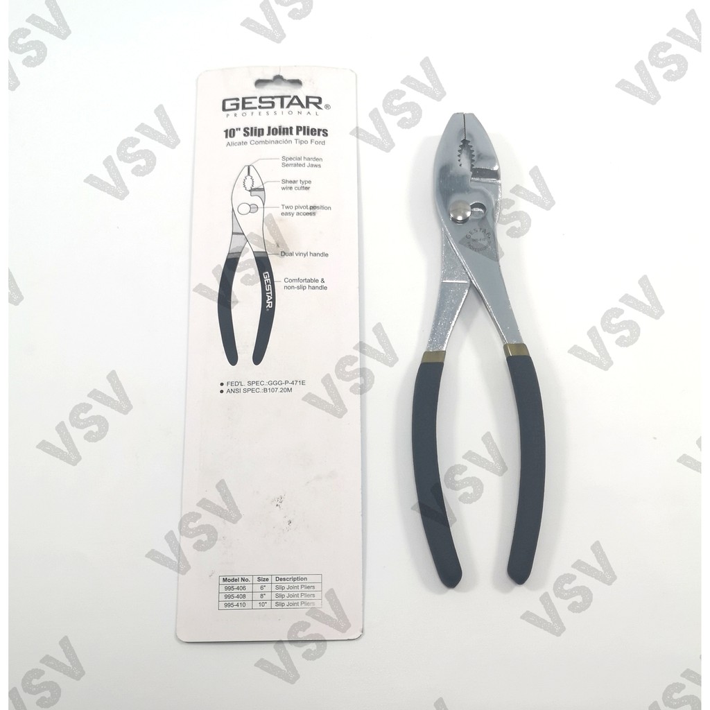 Gestar Tang Slip Join 10&quot; [250mm] Slip Joint Pliers 10inch 995-410