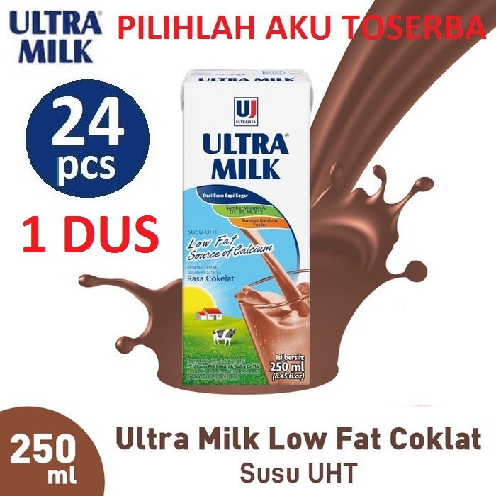 SUSU ULTRA LOW FAT COKLAT COKELAT 250 ML - (HARGA 1 DUS ISI 24)