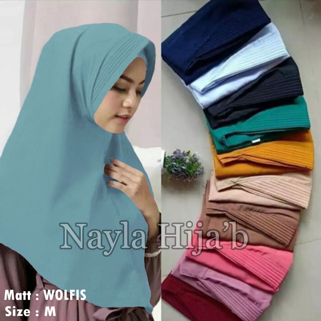 Bergo Wolfis M Jilbab Simple Pet Antem Wolfis Kerudung Bergo Murah Nayla Hijab