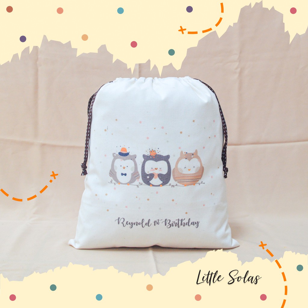 

Goodie Bag Pouch Serut Custom / Souvenir Ulang Tahun Anak