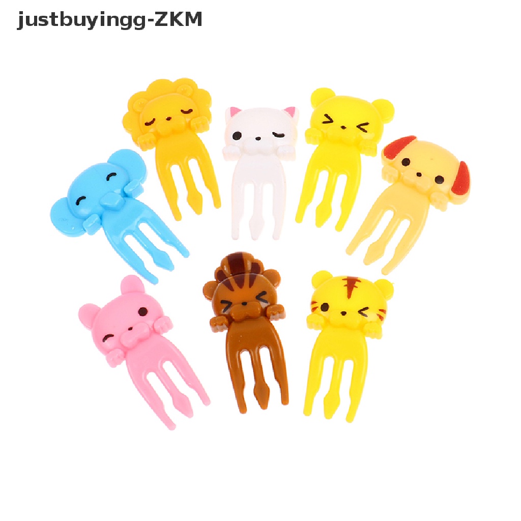 [justbuyingg] 8Pcs Bento Vegetable Toddler Children Fruit Forks Toothpicks Animal Fruit Forks [zkm]