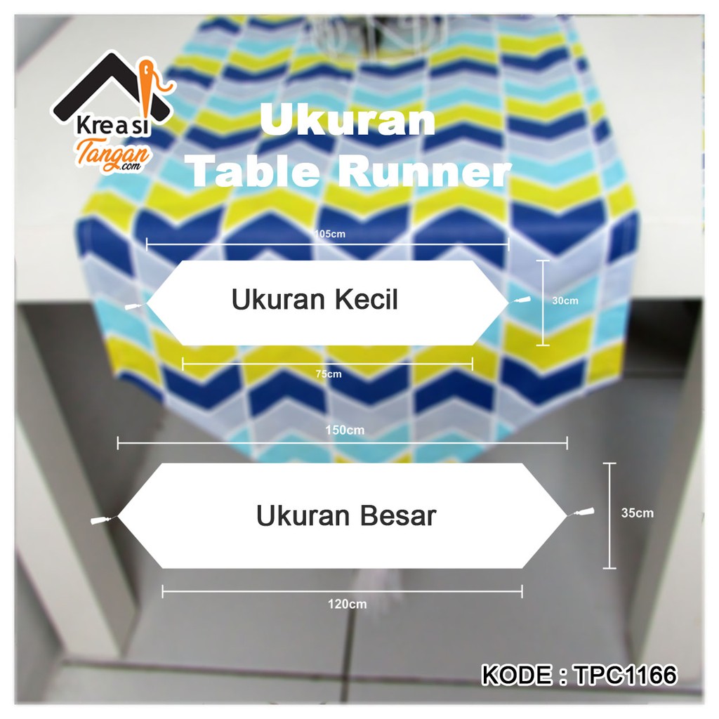 Taplak Meja / Table Runner Ukuran 105x30 - 150x35 TPC1166