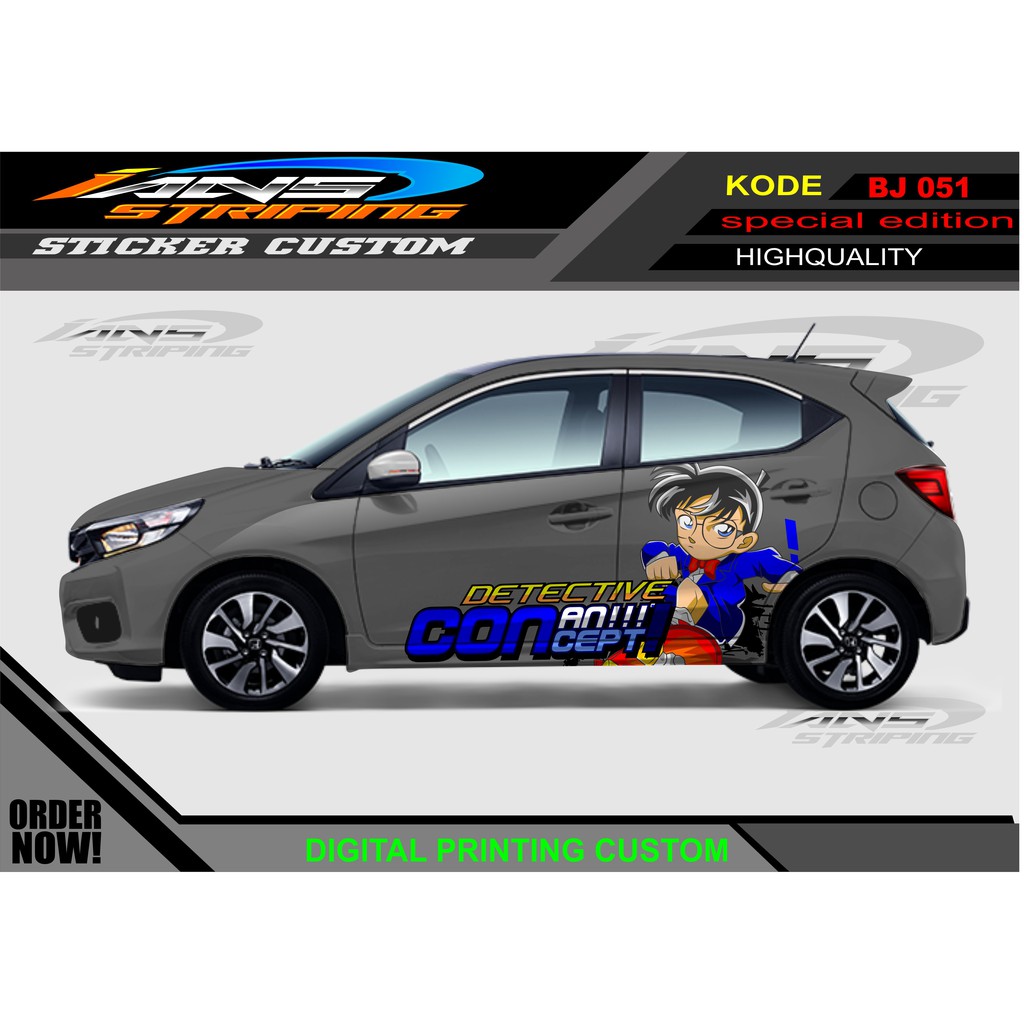 DECAL STIKER MOBIL SAMPING/ STRIPING VARIASI MOBIL SEMI FULL KARTOON