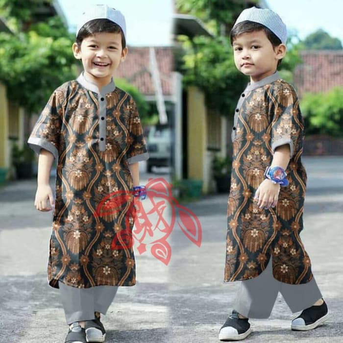 Koko Anak Koko Aryata By Thaluna Kids Clothing Koko Putih 3157HA Stelan Koko Sahan Boy Abu2 [Baju Mu