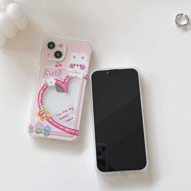 Soft Case Hp Gambar Kartun Kelinci Untuk iPhone 12 / 13pro / MAX / 11 / X / XR / XS MAX / 7 / 8plus