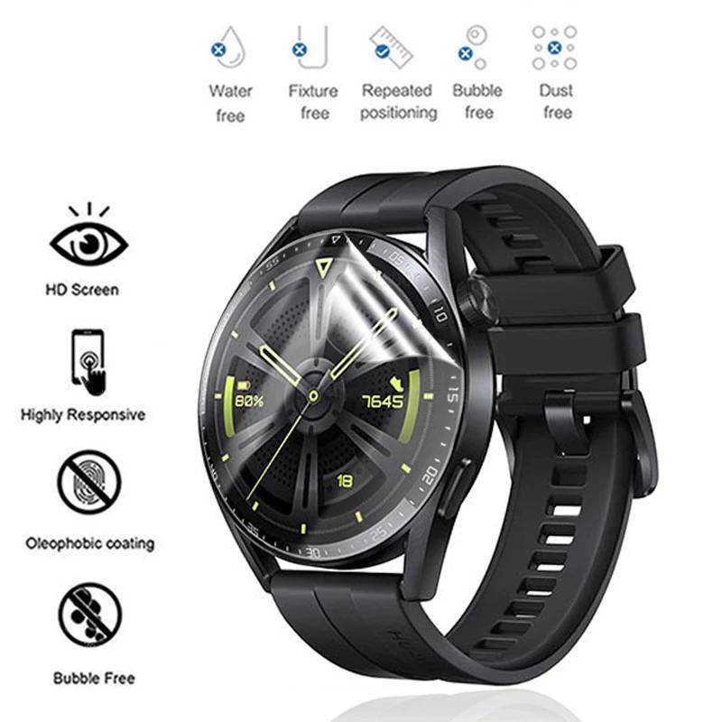 1-2pcs Film Hydrogel Pelindung Layar Smartwatch Huawei GT2 GT3 GT2e 42mm 43mm 46mm Pro 46mm Pro Honor magic 2 3 2E 46mm