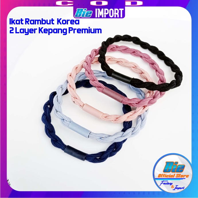 Ikat Rambut Korea Kepang 2 Layer Impor Best Seller